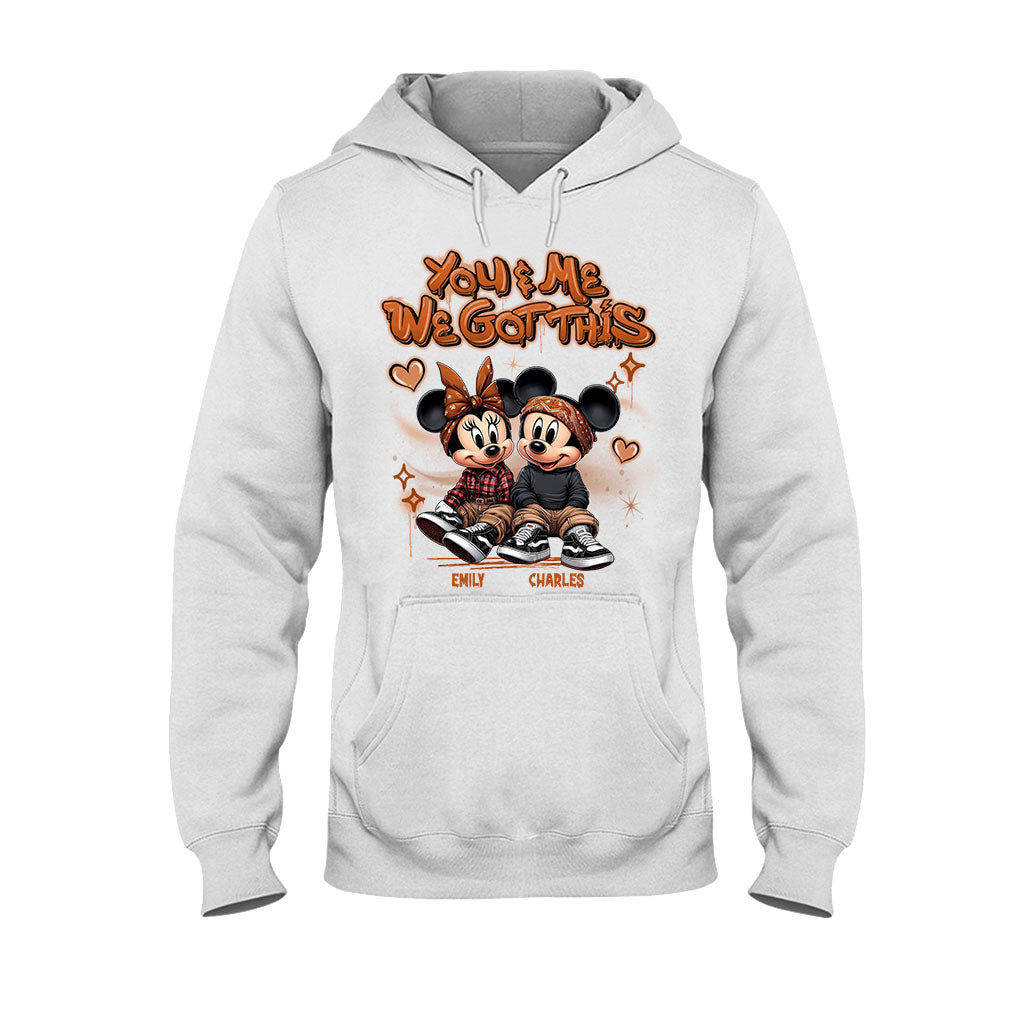 Personalized Couples Mouse T-shirt & Hoodie with Custom Names for Engagement or Anniversary T-shirt & Hoodie GradoCreations