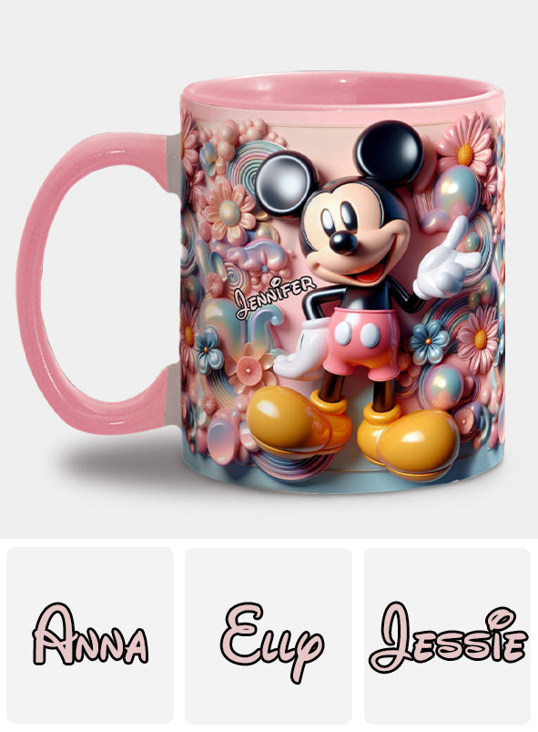 Personalized Ceramic Accent Mug with Magical Mouse Design for Christmas or Birthday Accent Mug GradoCreations