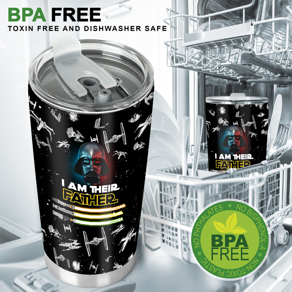 Personalized Father Tumbler Custom Name Galaxy Design Gift Tumbler GradoCreations
