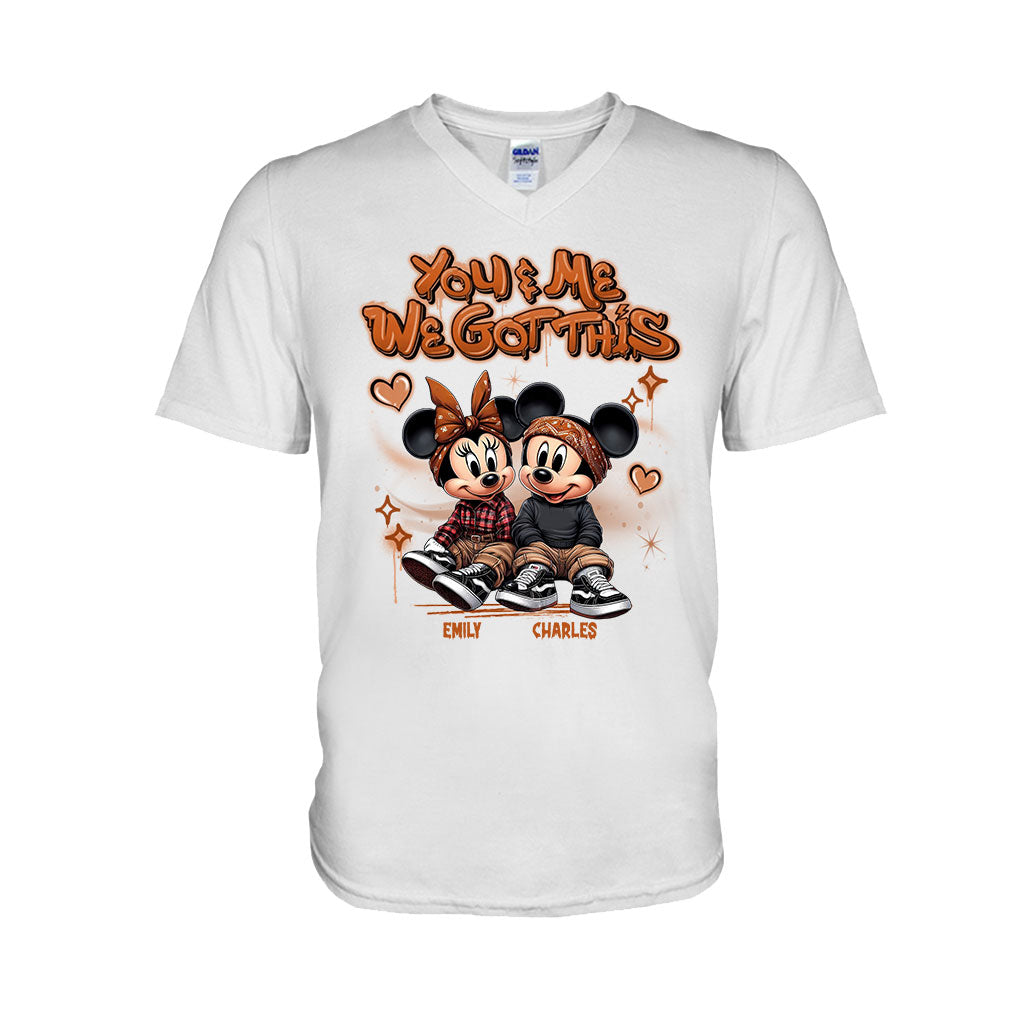 Personalized Couples Mouse T-shirt & Hoodie with Custom Names for Engagement or Anniversary T-shirt & Hoodie GradoCreations