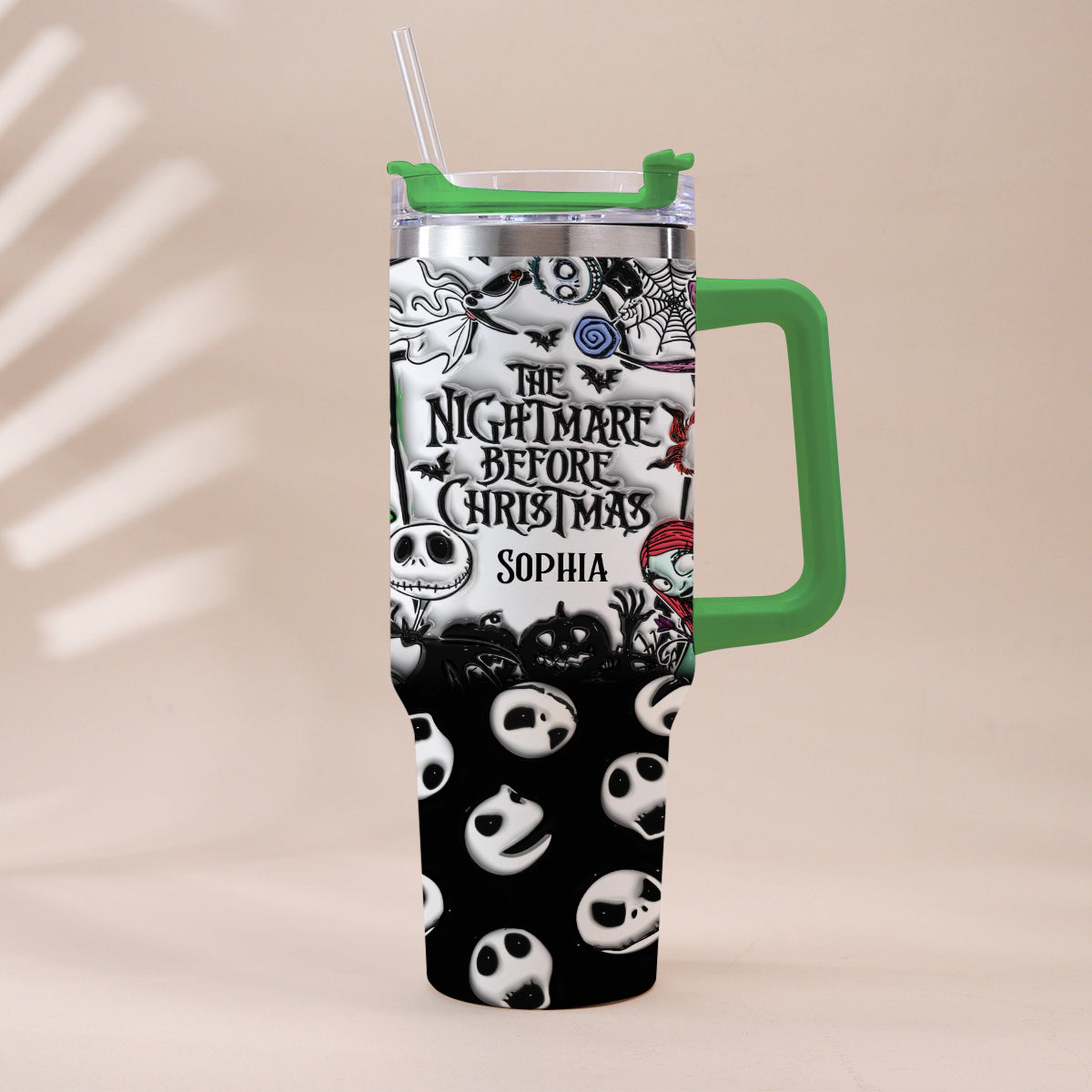 Personalized Nightmare Tumbler with Handle for Kids & Adults Tumbler With Handle GradoCreations