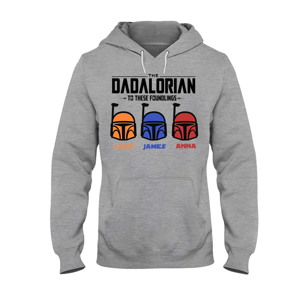 Personalized Dadalorian T-Shirt & Hoodie Gift for Dad | Custom Family Names T-shirt & Hoodie GradoCreations