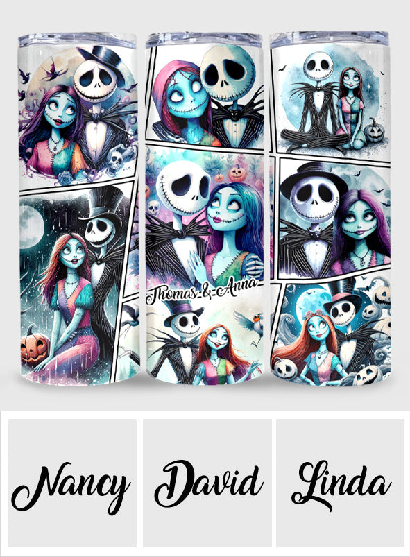 Personalized Nightmare Before Christmas Skinny Tumbler Custom Name Gift for Couples Skinny Tumbler GradoCreations