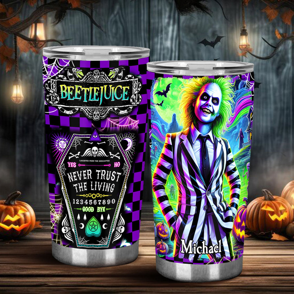 Personalized Beetlejuice Tumbler Custom Name Halloween Gift Tumbler GradoCreations
