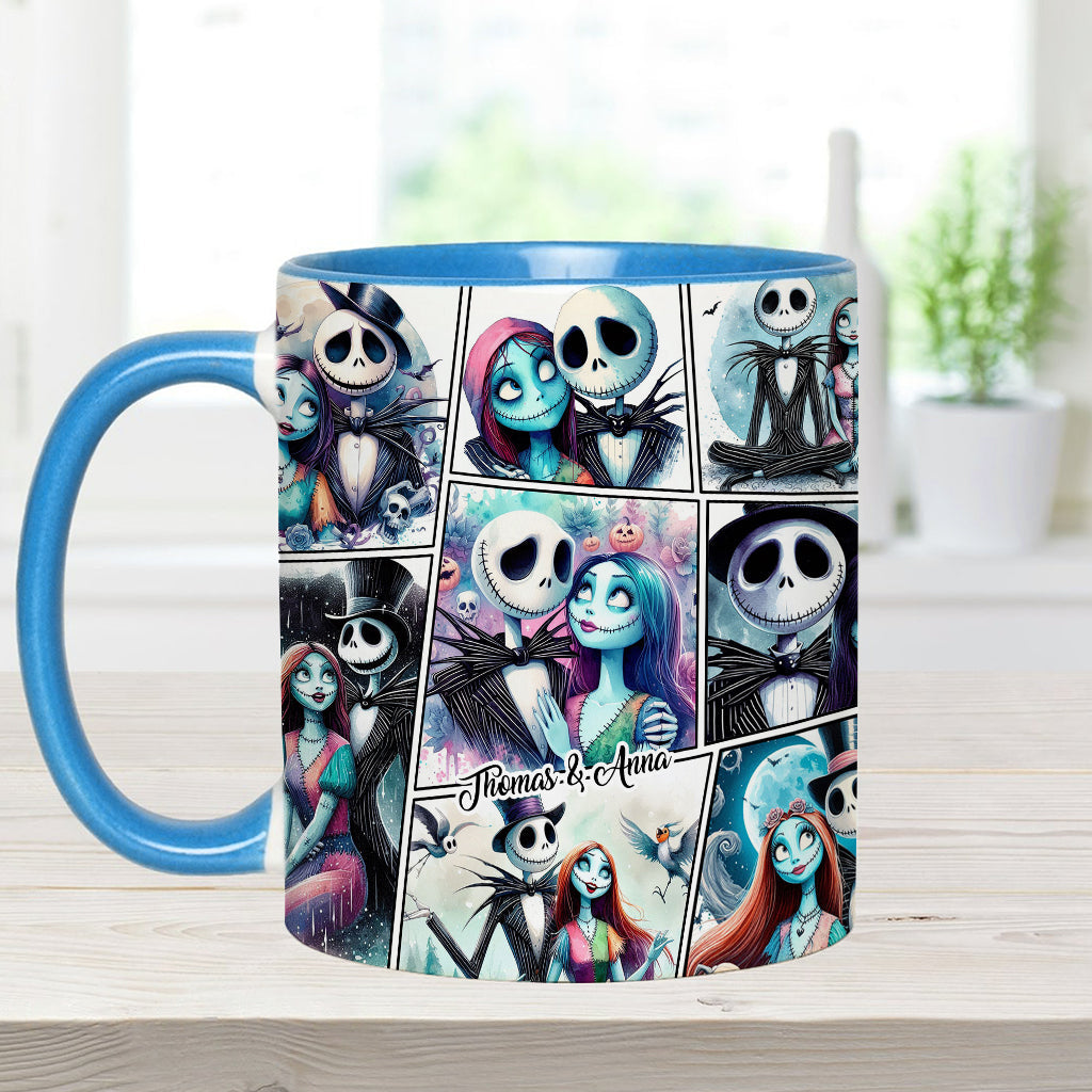Personalized Nightmare Accent Mug Custom Name Halloween Gift Accent Mug GradoCreations
