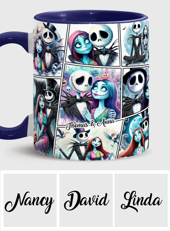 Personalized Nightmare Accent Mug Custom Name Halloween Gift Accent Mug GradoCreations
