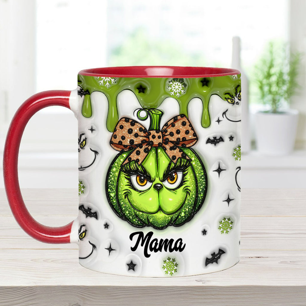 Personalized Grinchy Grandma Accent Mug Custom Name Gift Accent Mug GradoCreations