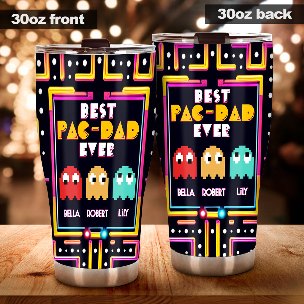 Personalized Best Pac-Dad Ever Tumbler Custom Name Gift for Dad Tumbler GradoCreations