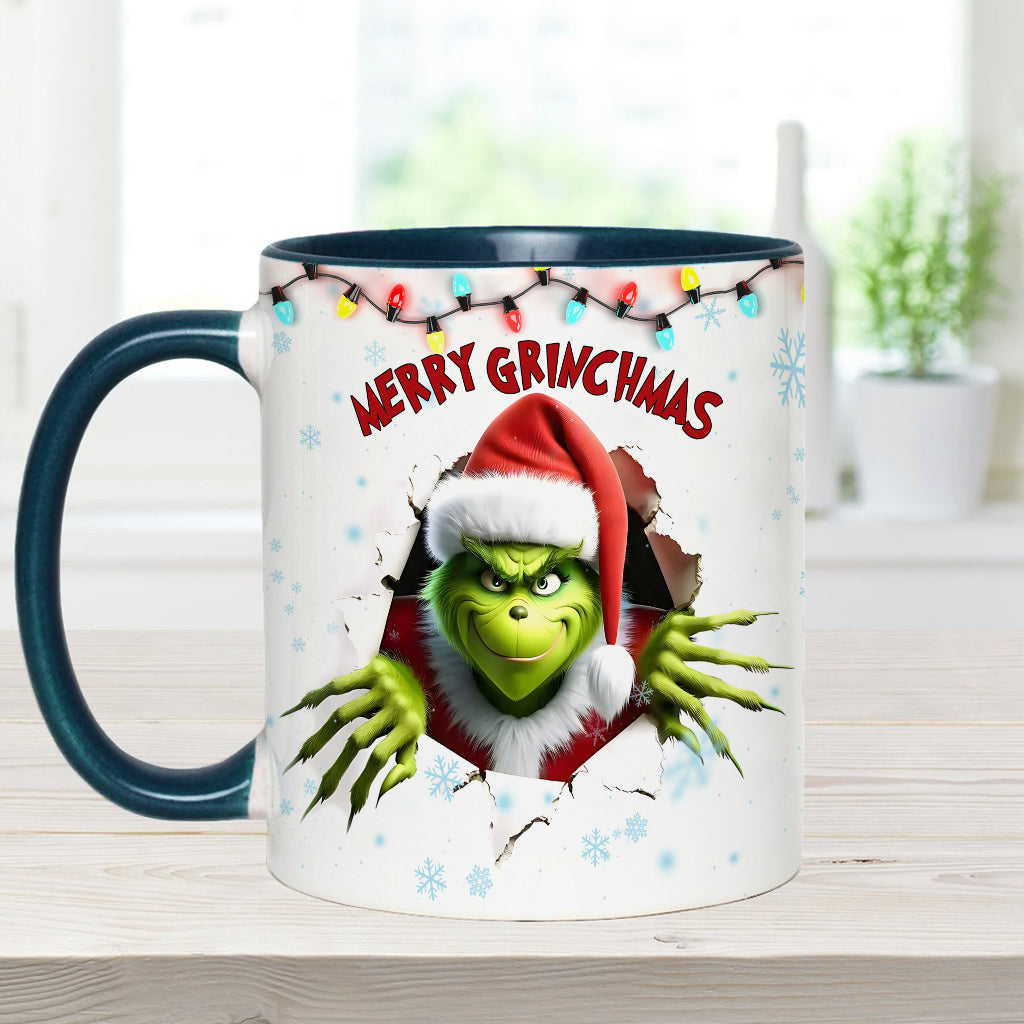 Personalized Merry Grinchmas Accent Mug Custom Name Gift Accent Mug GradoCreations