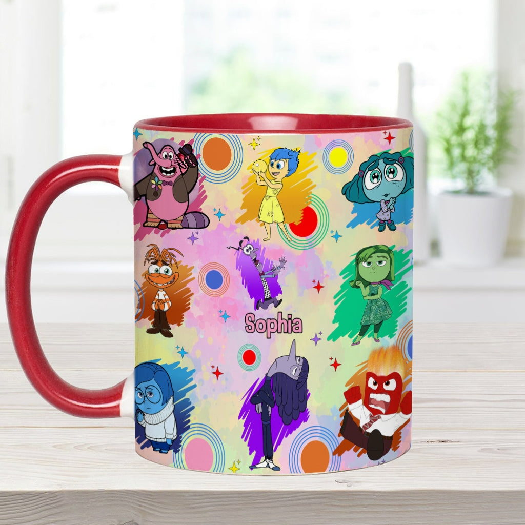 Personalized Accent Mug with Emotions Design Gift for Friends Accent Mug GradoCreations
