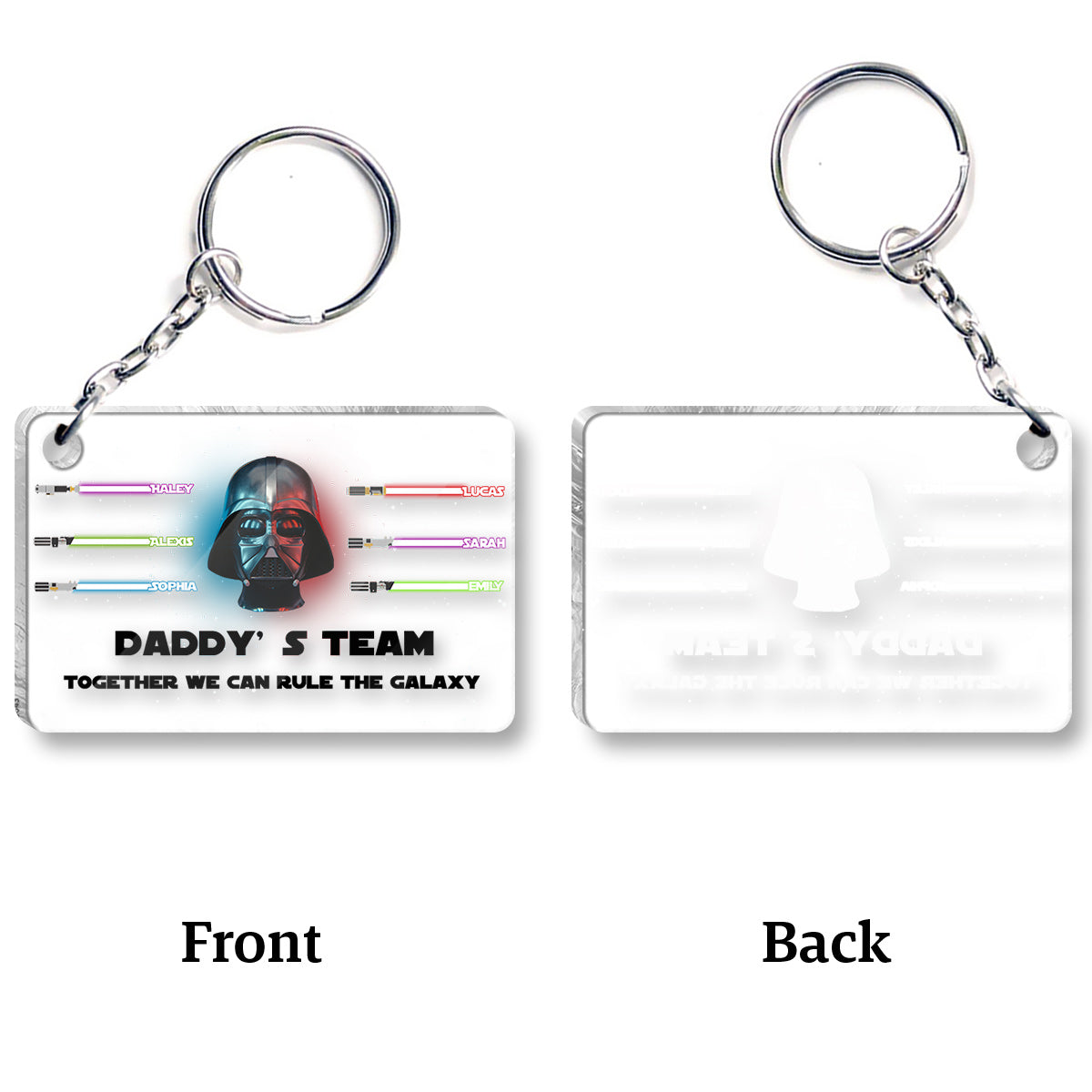 Personalized Star Wars Acrylic Keychain Gift for Dad One-sided Keychain GradoCreations