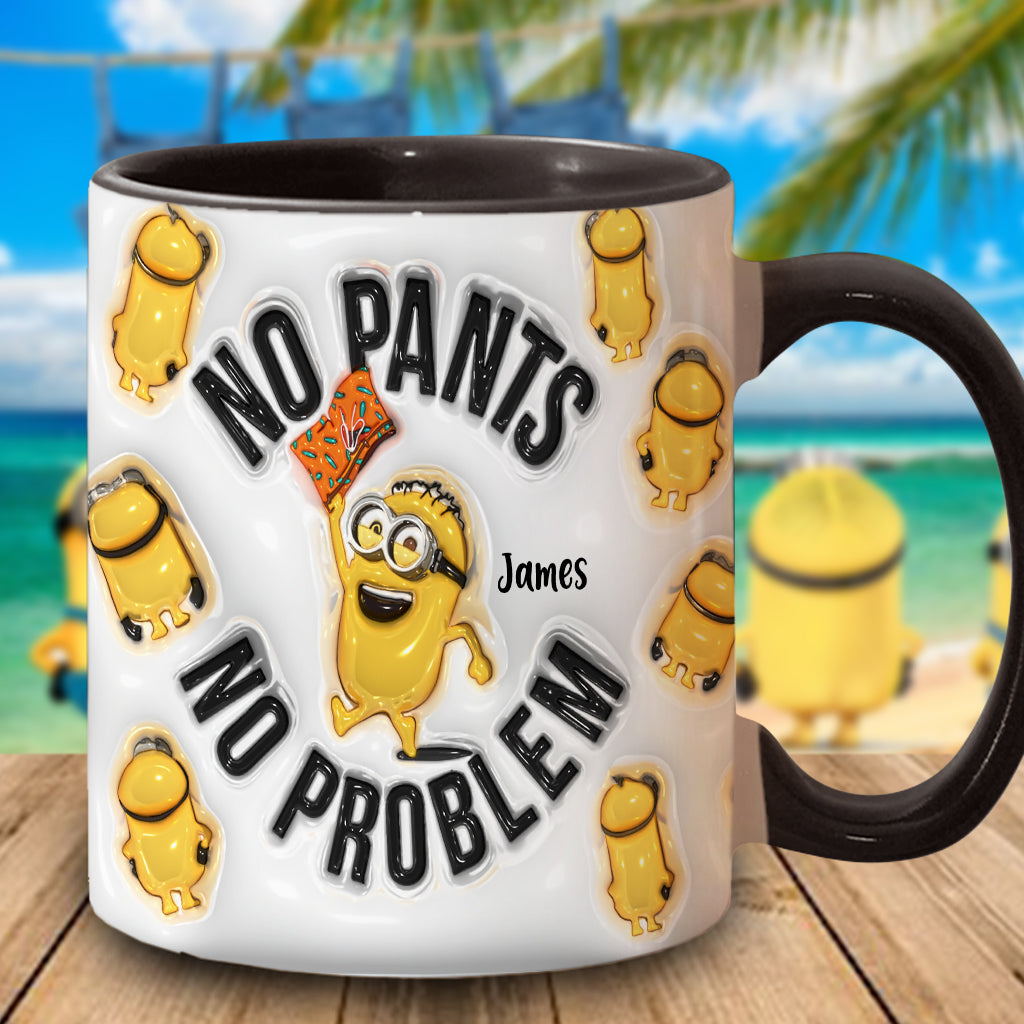Personalized Minion Mug Custom Name No Pants No Problem Gift Accent Mug GradoCreations