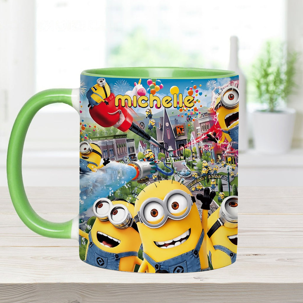 Personalized Minions Accent Mug Custom Name Gift for Kids Accent Mug GradoCreations