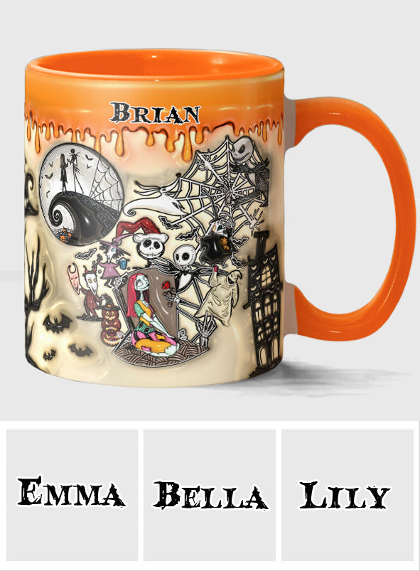 Personalized Halloween Accent Mug Custom Name Gift Idea Accent Mug GradoCreations