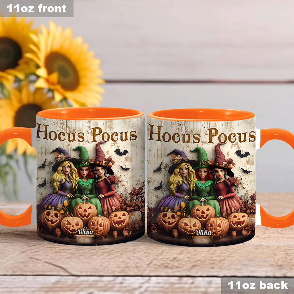Personalized Hocus Pocus Witches Accent Mug Custom Name Gift Accent Mug GradoCreations