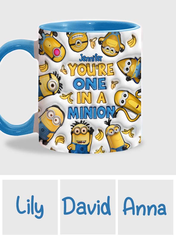 Personalized Minion Accent Mug Custom Name Gift for Birthday Accent Mug GradoCreations