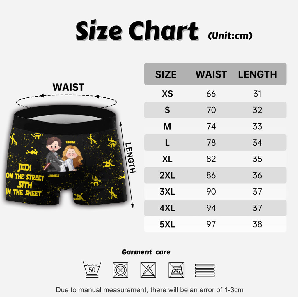Personalized Jedi Sith Men's Boxer Briefs Custom Name Gift Men Boxer Briefs GradoCreations