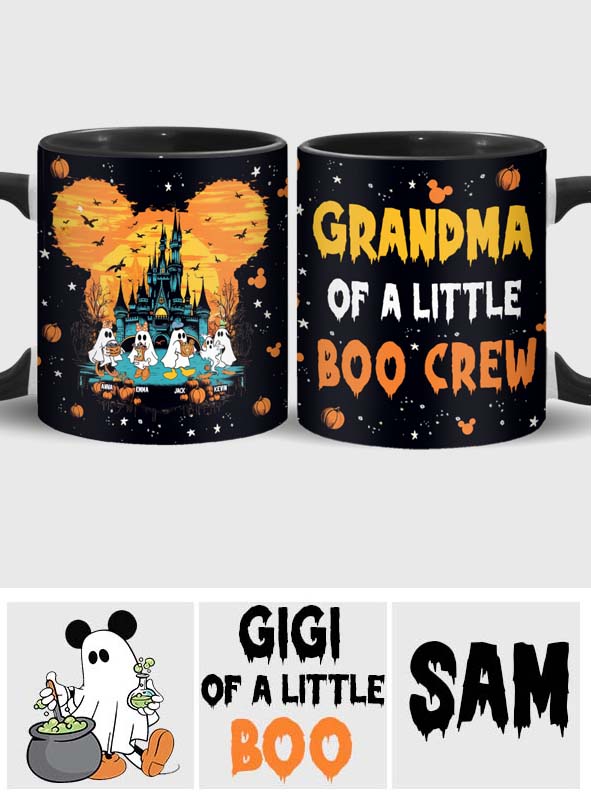 Personalized Halloween Mug for Grandma Custom Name Boo Crew Gift Accent Mug GradoCreations