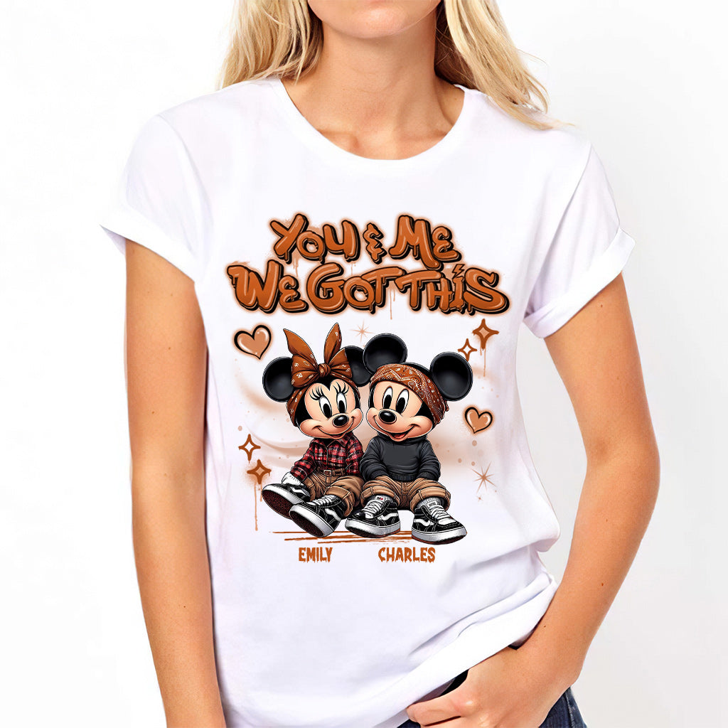 Personalized Couples Mouse T-shirt & Hoodie with Custom Names for Engagement or Anniversary T-shirt & Hoodie GradoCreations