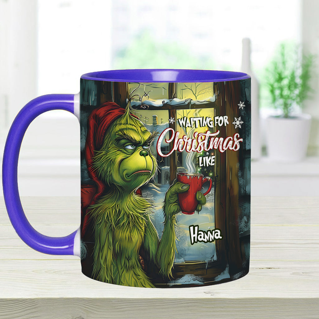 Personalized Grinch Accent Mug Custom Name Christmas Gift Accent Mug GradoCreations