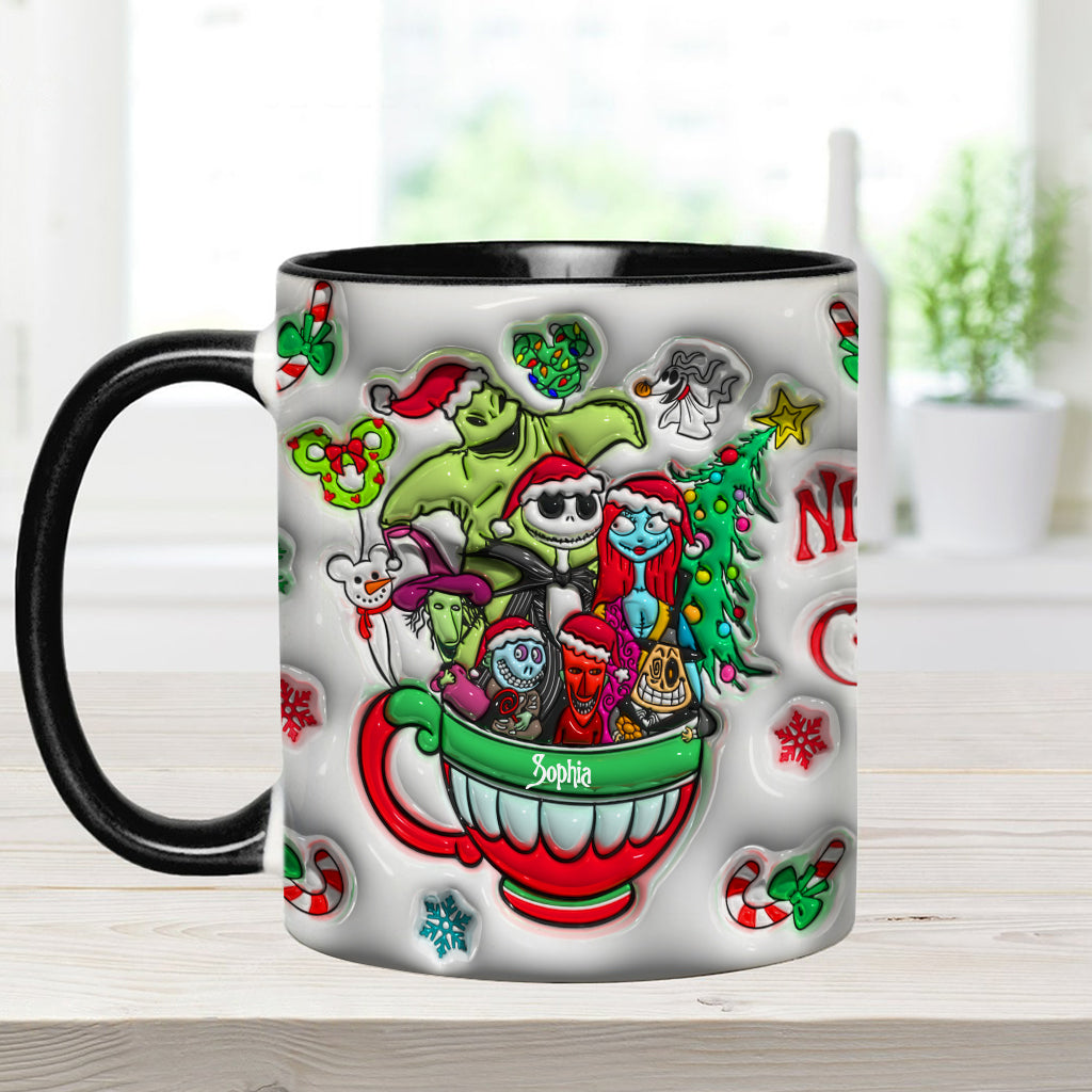 Personalized Merry Grinchmas Accent Mug with Custom Name for Holiday Gifts Accent Mug GradoCreations
