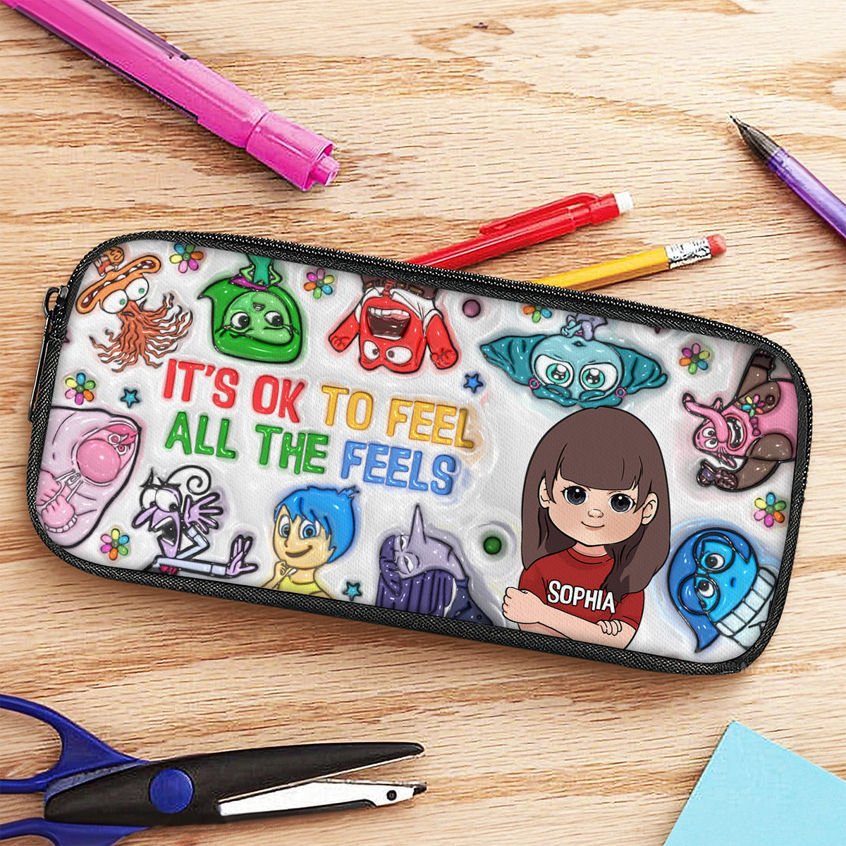 Personalized Kids Pencil Case with Fun Characters & Custom Name Pencil Case GradoCreations