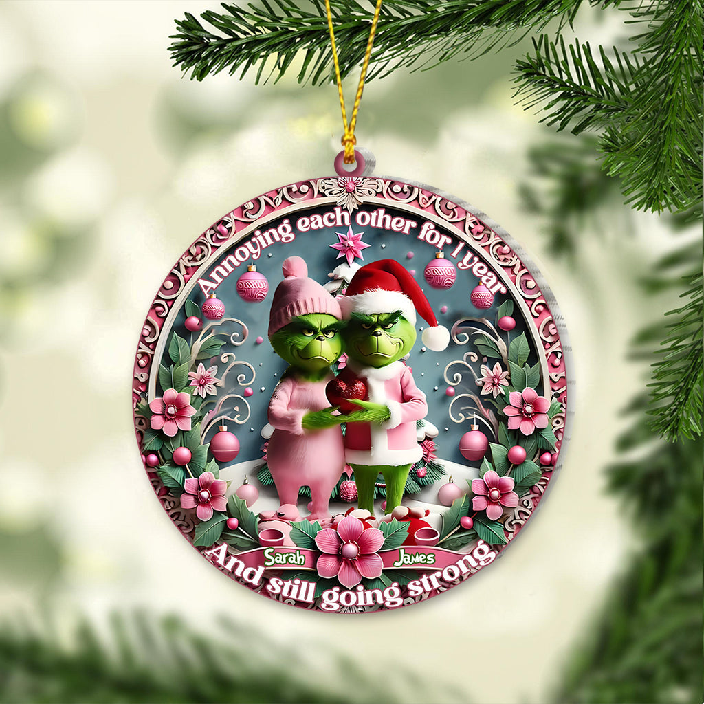 Personalized Christmas Ornament Custom Name Gift for Couple Ornament GradoCreations