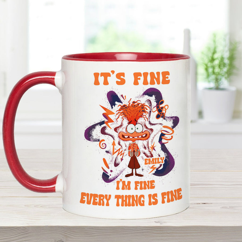 Personalized Accent Mug Cute Anxiety Design Gift for Graduation Accent Mug GradoCreations