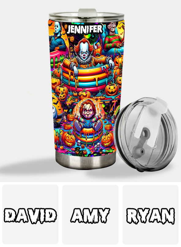 Personalized Halloween Tumbler Custom Name Drinkware Gift Tumbler GradoCreations