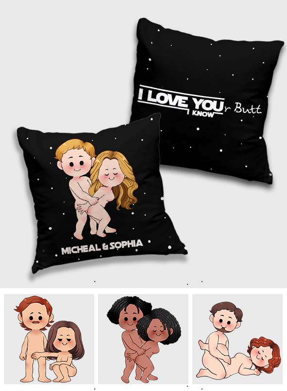 Personalized Romantic Throw Pillow Custom Couple Names Gift Throw Pillow GradoCreations