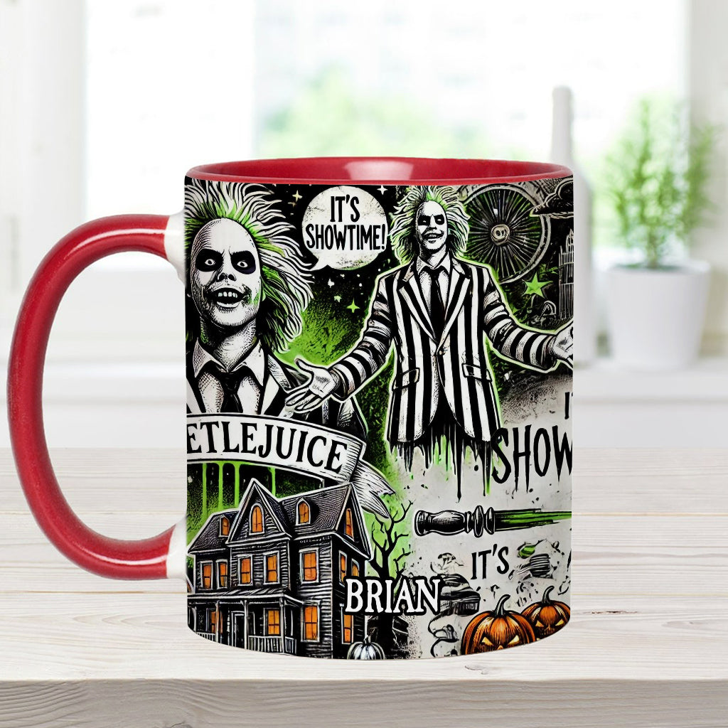 Personalized Halloween Accent Mug Custom Name Gift Idea Accent Mug GradoCreations