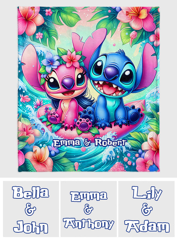 Personalized Ohana Blanket Custom Name Gift for Couples Blanket GradoCreations