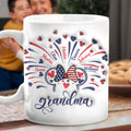 Personalized Firework Mouse Mug Custom Family Names Gift for Grandma Mug GradoCreations