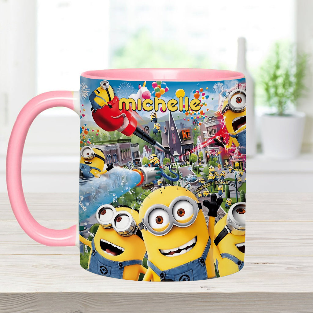 Personalized Minions Accent Mug Custom Name Gift for Kids Accent Mug GradoCreations