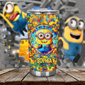 Personalized Happy Yellow Monster Tumbler Custom Name Gift for Kids Tumbler GradoCreations