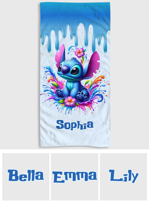 Personalized Ohana Beach Towel Custom Name Gift for Summer Beach Towel GradoCreations