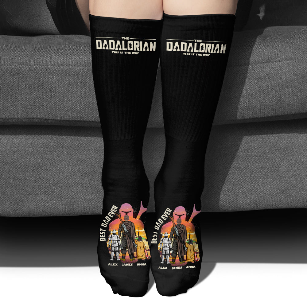 Personalized Best Dad Ever Socks Custom Name Gift for Dad Socks GradoCreations