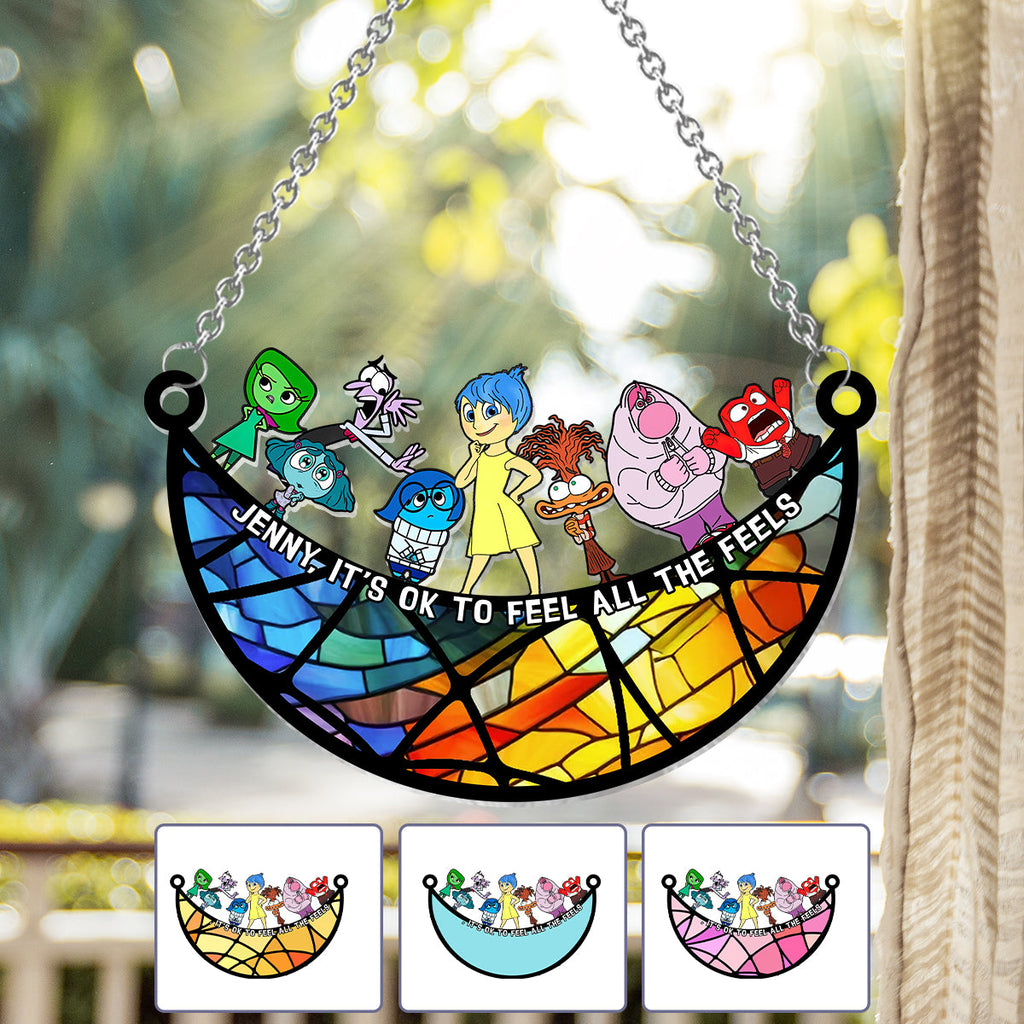 Personalized Window Hanging Suncatcher Ornament for Home Decor Window Hanging Suncatcher Ornament GradoCreations