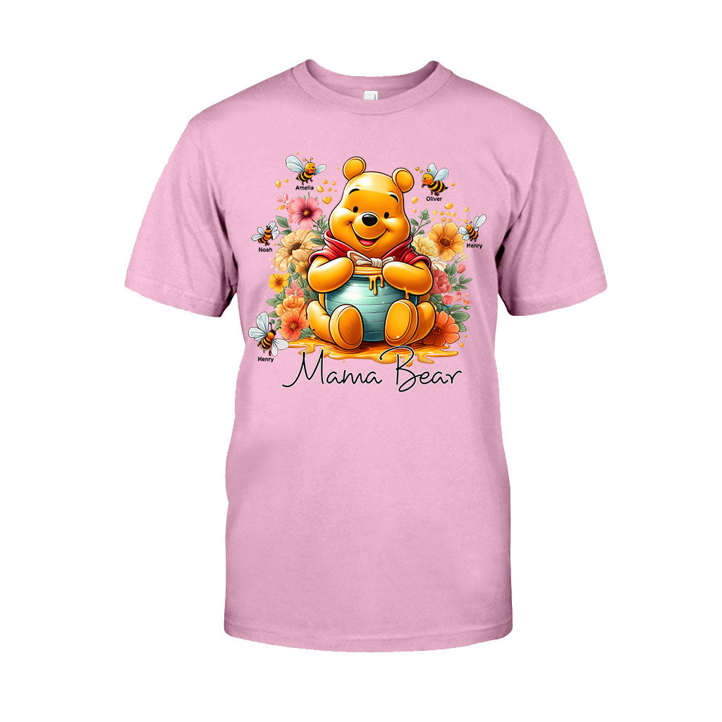 Personalized Mama Bear T-Shirt & Hoodie with Floral Design for Mom T-shirt & Hoodie GradoCreations