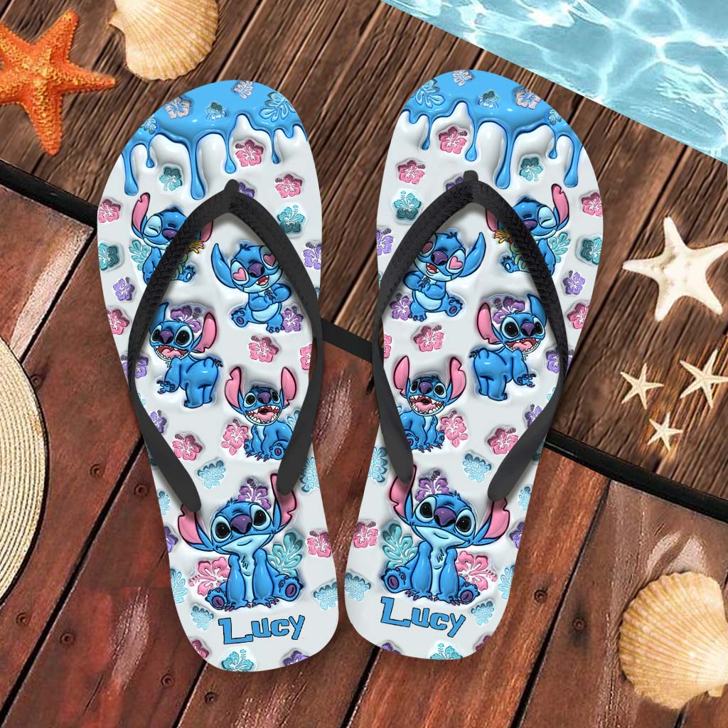 Personalized Ohana Flip Flops Custom Name Beach Gift Flip Flops GradoCreations