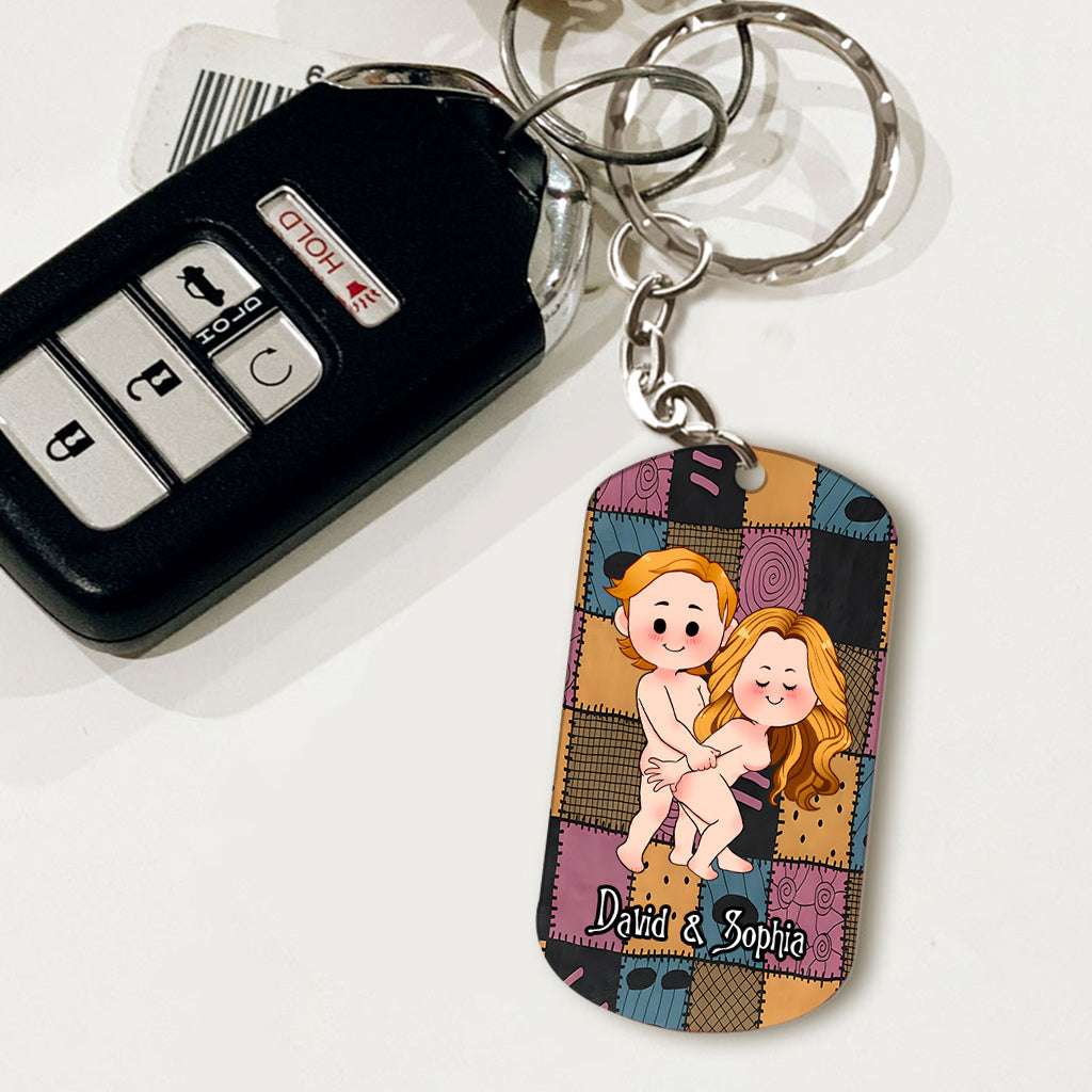 Personalized Stainless Steel Keychain Unique Couple Gift Custom Name for Anniversary Stainless Steel Keychain GradoCreations