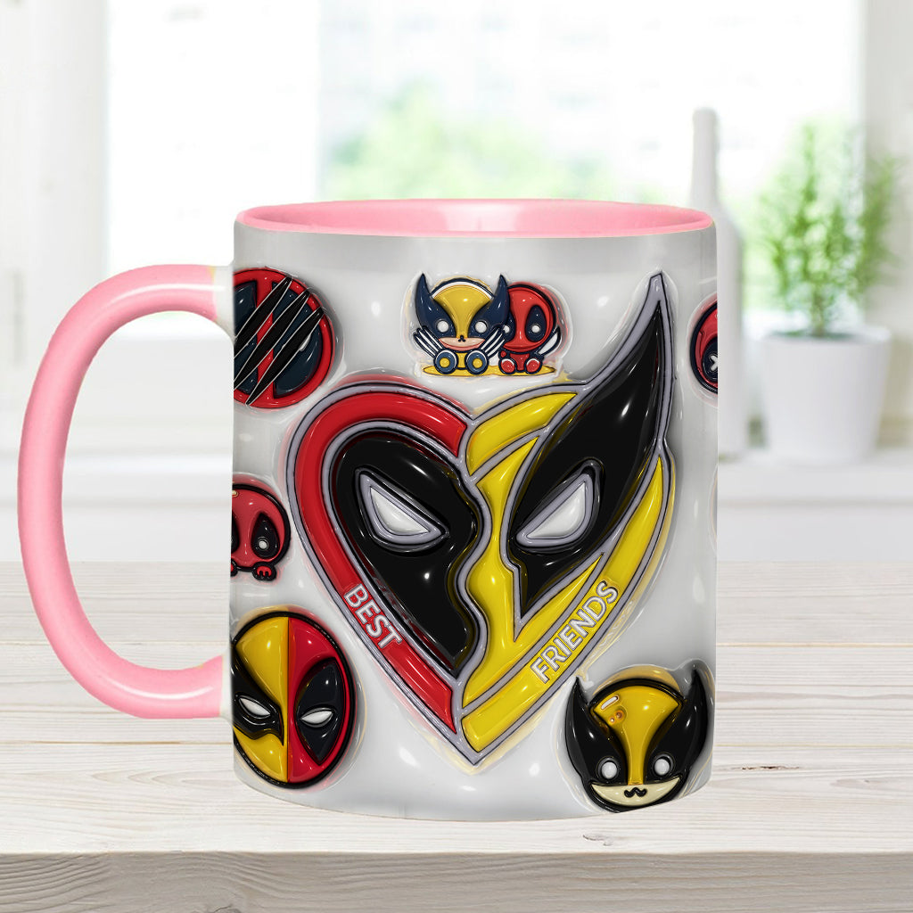 Personalized Accent Mug for Best Friends Custom Names Gift Accent Mug GradoCreations