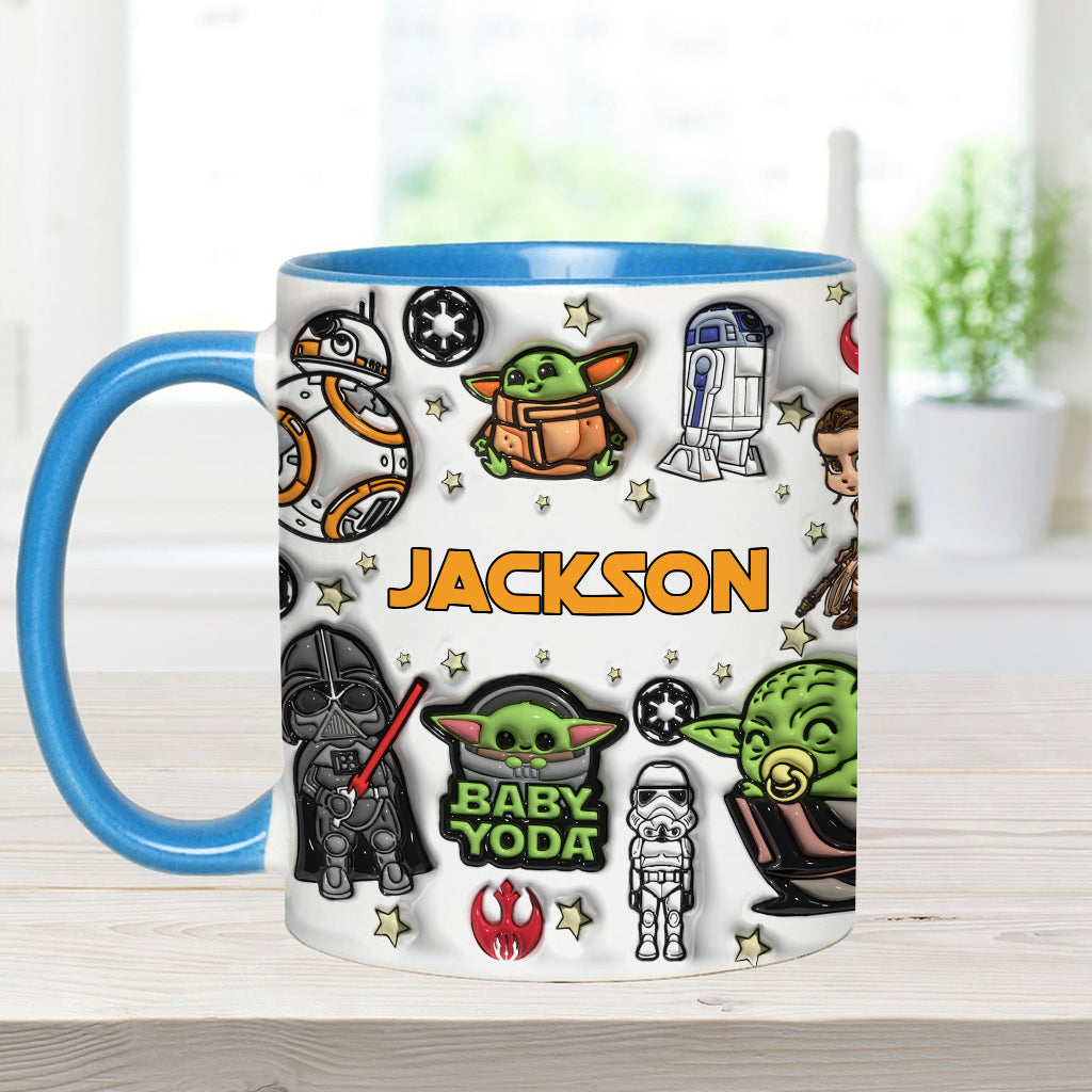 Personalized The Force Accent Mug Custom Name Gift for Star Wars Fans Accent Mug GradoCreations