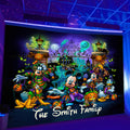 Personalized Halloween Mouse Wall Tapestry Custom Family Name Decor Wall Tapestry GradoCreations
