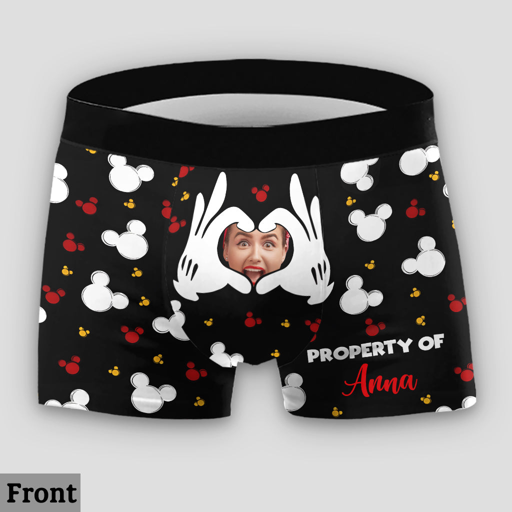 Personalized Property Of Couples Briefs Custom Name Lace Boxer Briefs Lace Border Women Briefs And Men’s Boxer Briefs GradoCreations