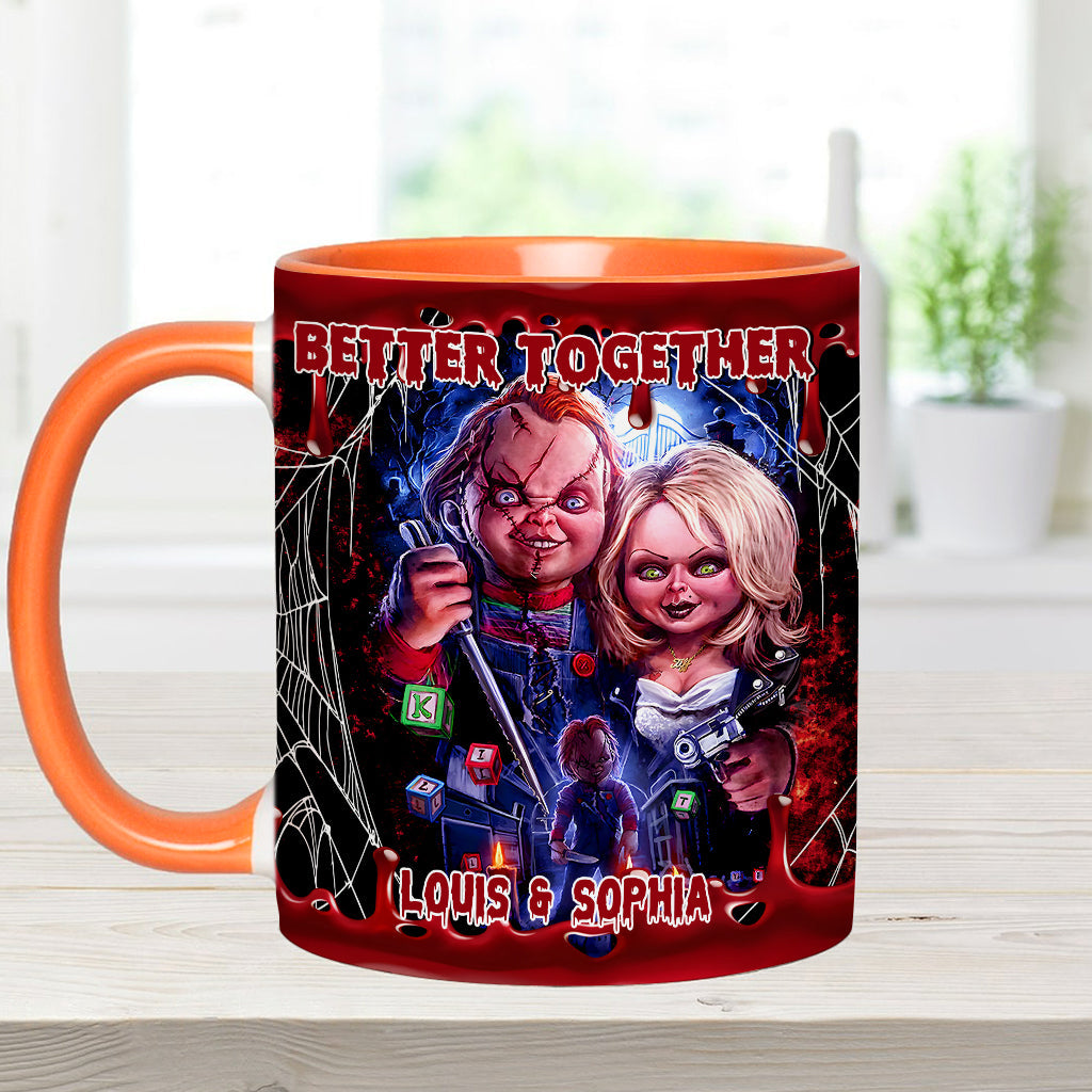 Personalized Chucky & Tiffany Accent Mug Custom Name Gift Accent Mug GradoCreations