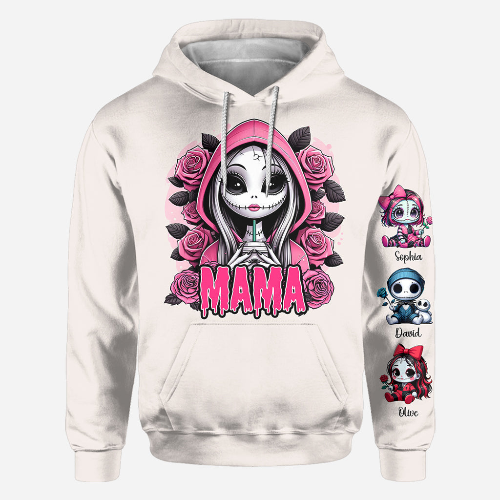 Personalized Mama of Nightmares All Over Shirt for Mom | Halloween Gift All Over Shirt GradoCreations