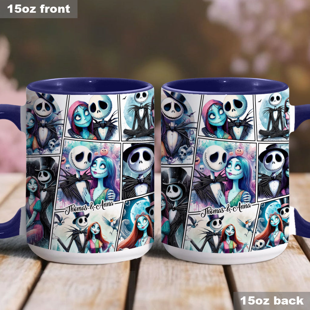 Personalized Nightmare Accent Mug Custom Name Halloween Gift Accent Mug GradoCreations