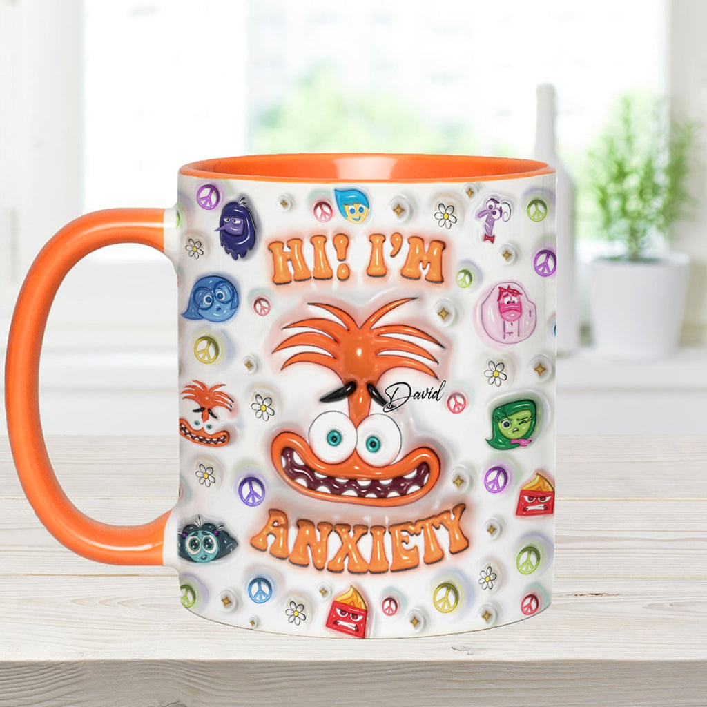 Personalized Two-Tone Accent Mug Custom Name Gift for Birthday Accent Mug GradoCreations