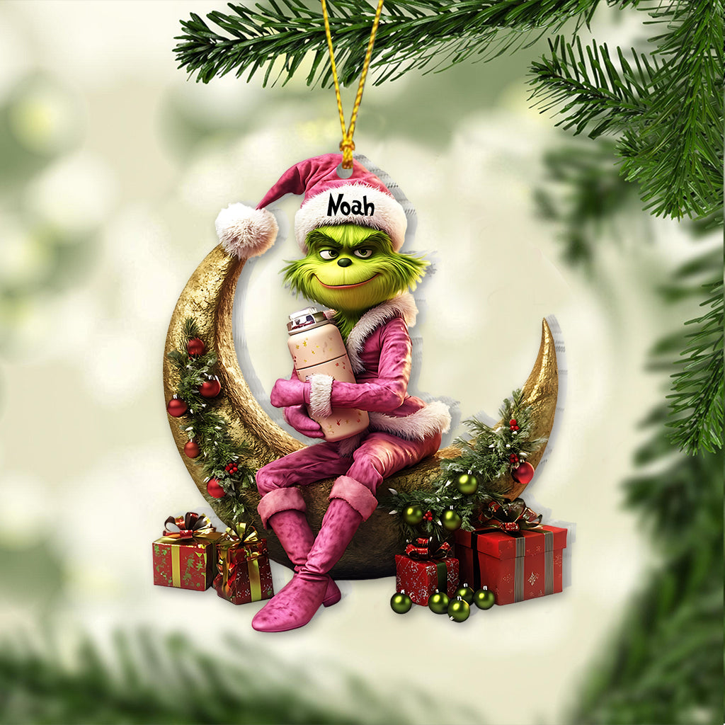 Personalized Naughty Green Lady Christmas Ornament Custom Name Gift Ornament GradoCreations